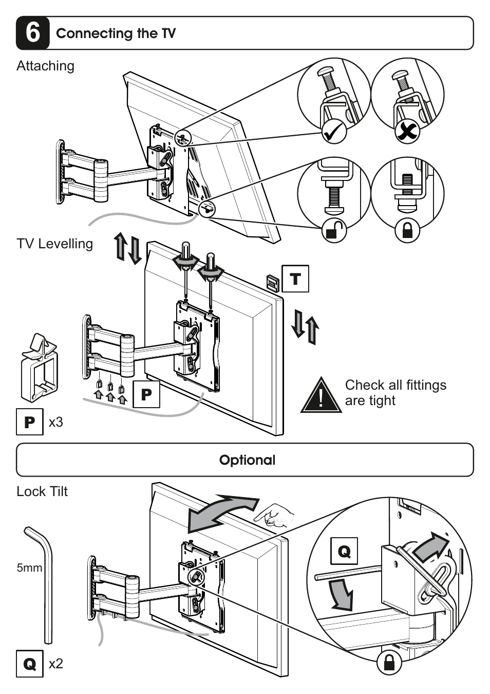 AVF Group EPL554PBK: Flat Panel TV Mount User Manual | Page 16 / 16