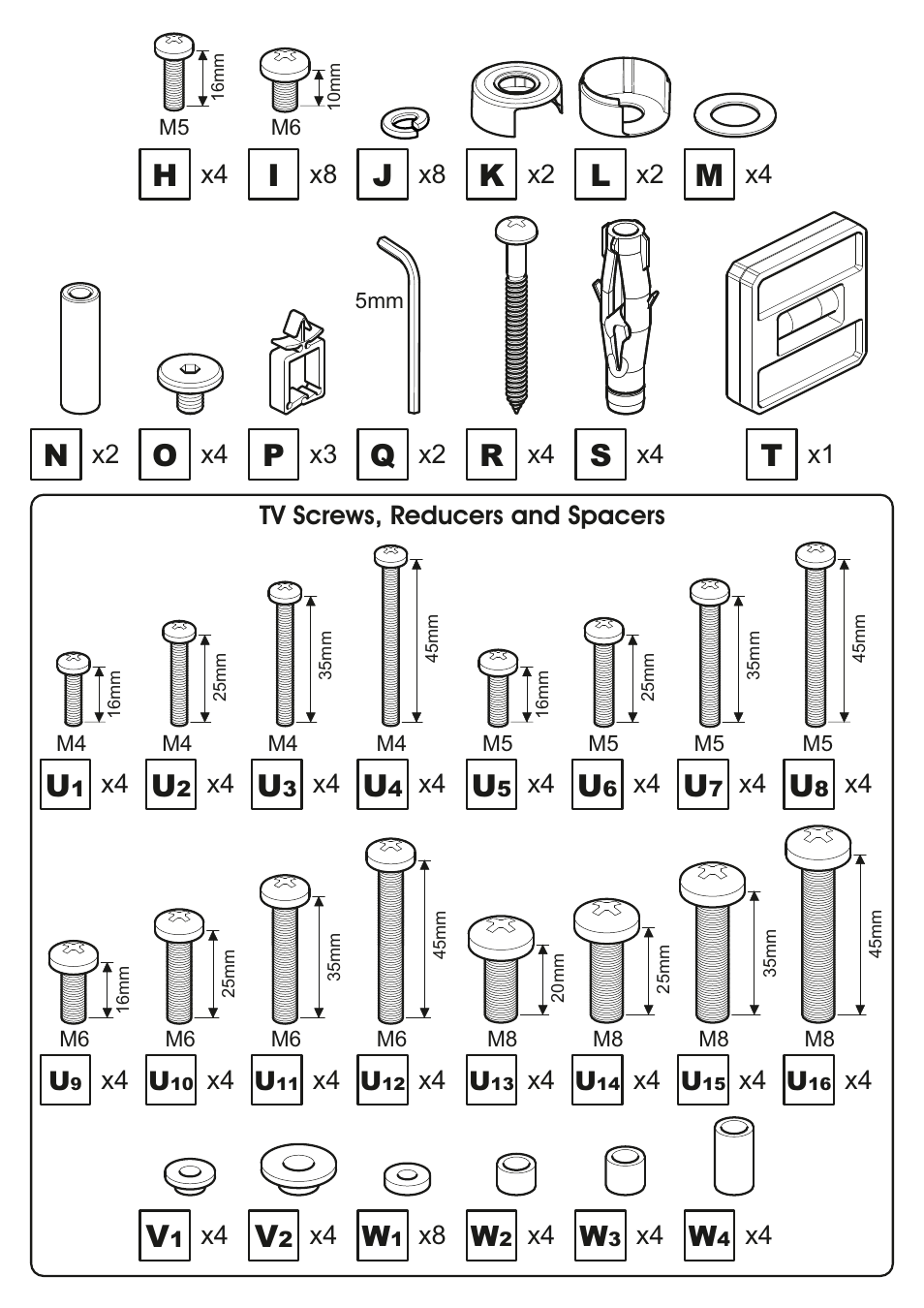 AVF Group EPL554PBK: Flat Panel TV Mount User Manual | Page 5 / 16