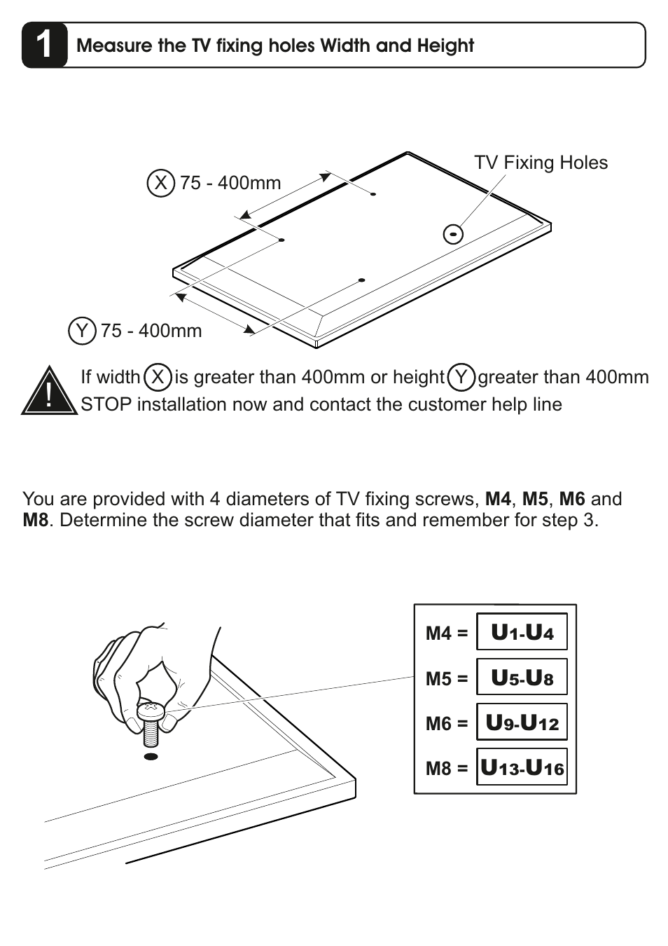 AVF Group EPL554PBK: Flat Panel TV Mount User Manual | Page 6 / 16