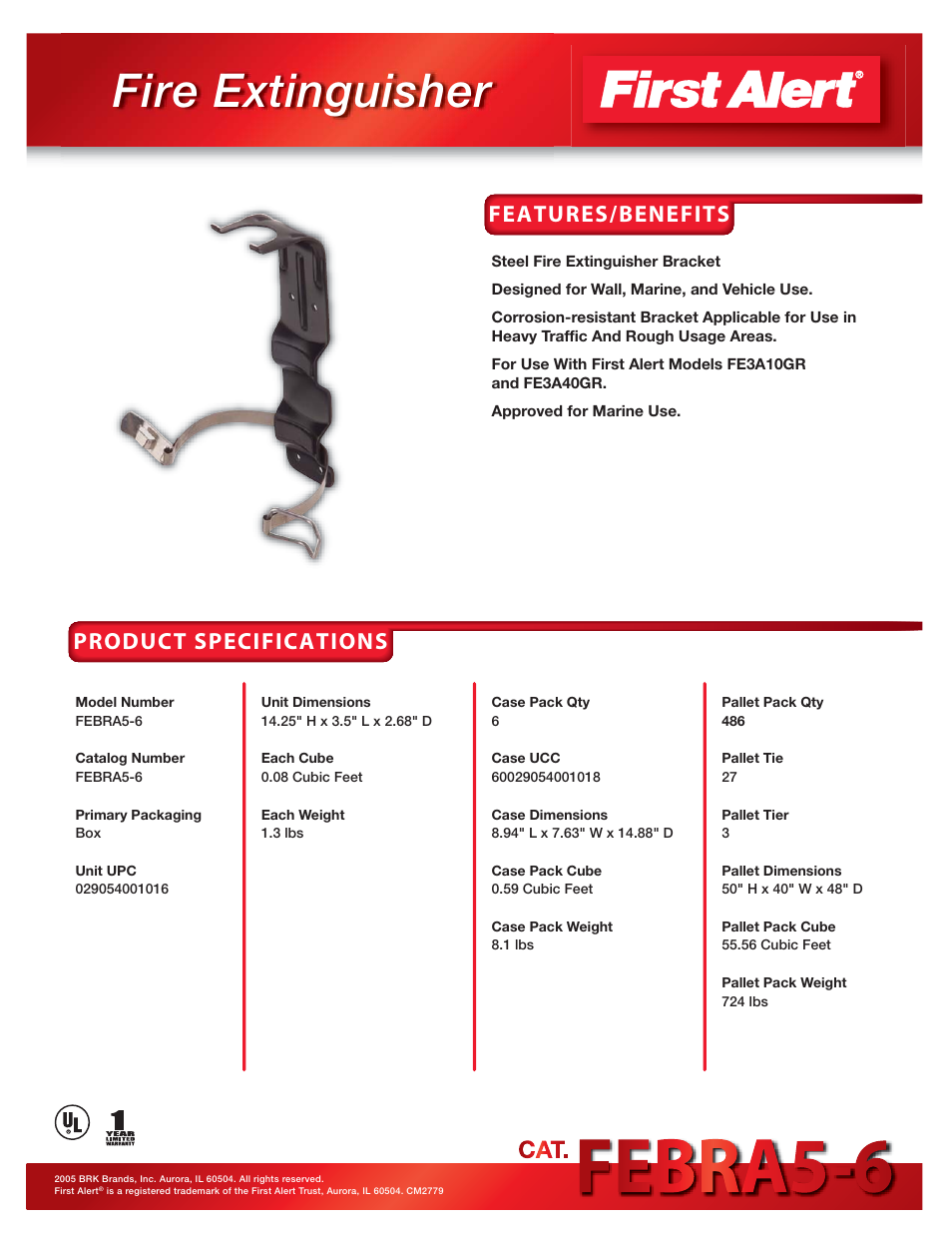BRK electronic FEBRA5-6 User Manual | 1 page