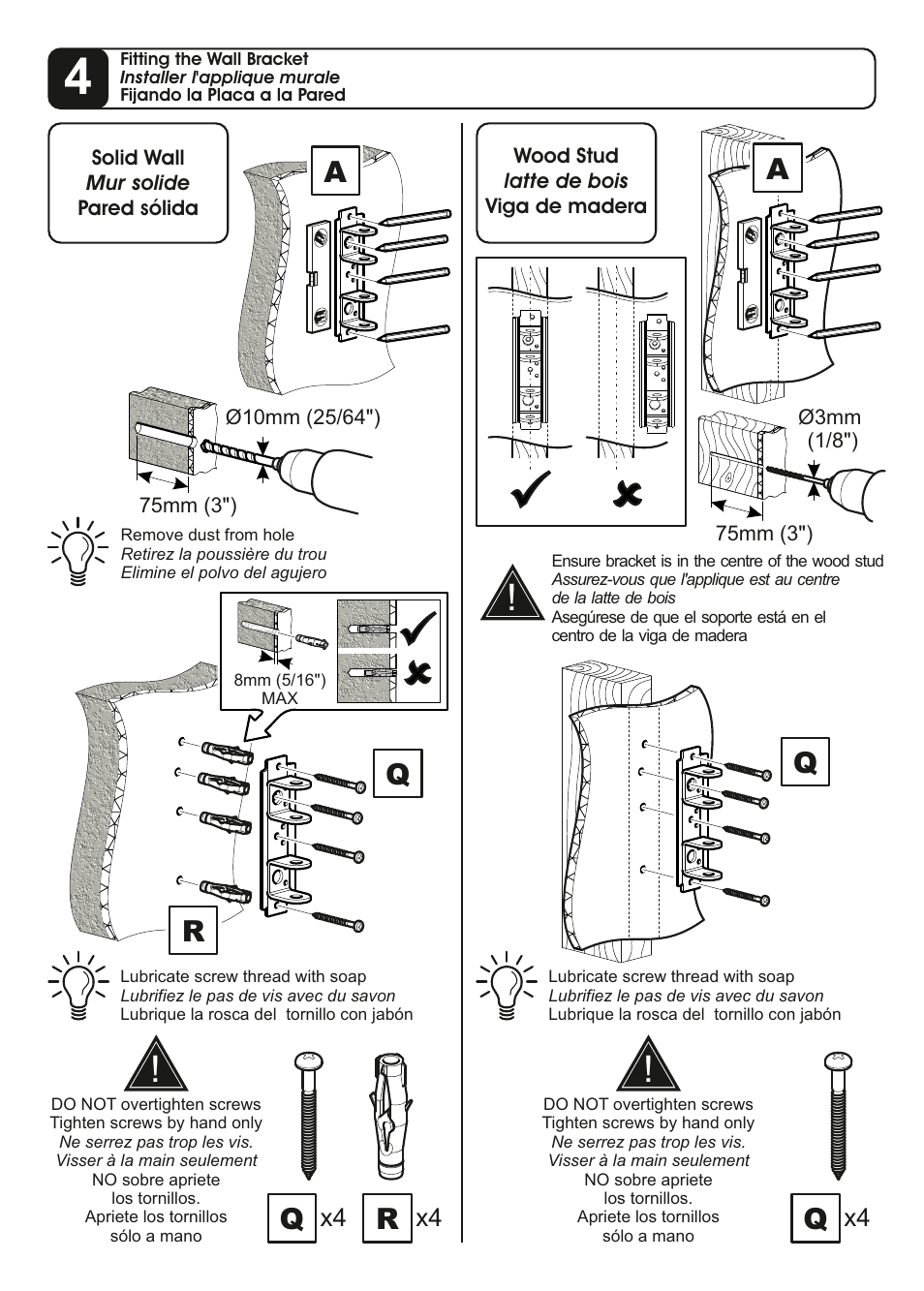 Rq q | AVF Group YUL204: TV Mount User Manual | Page 10 / 12
