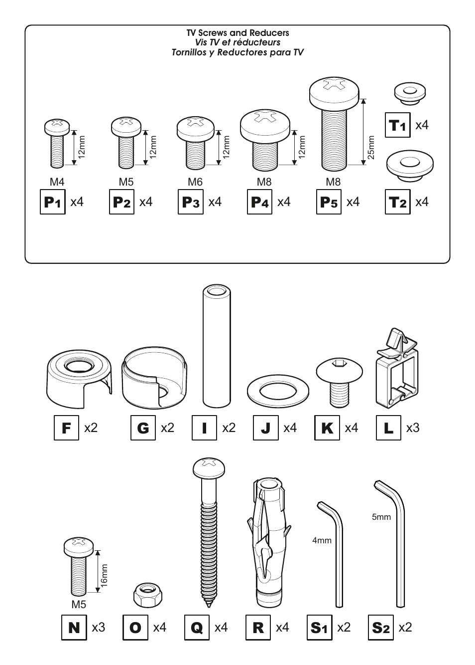 AVF Group YUL204: TV Mount User Manual | Page 5 / 12