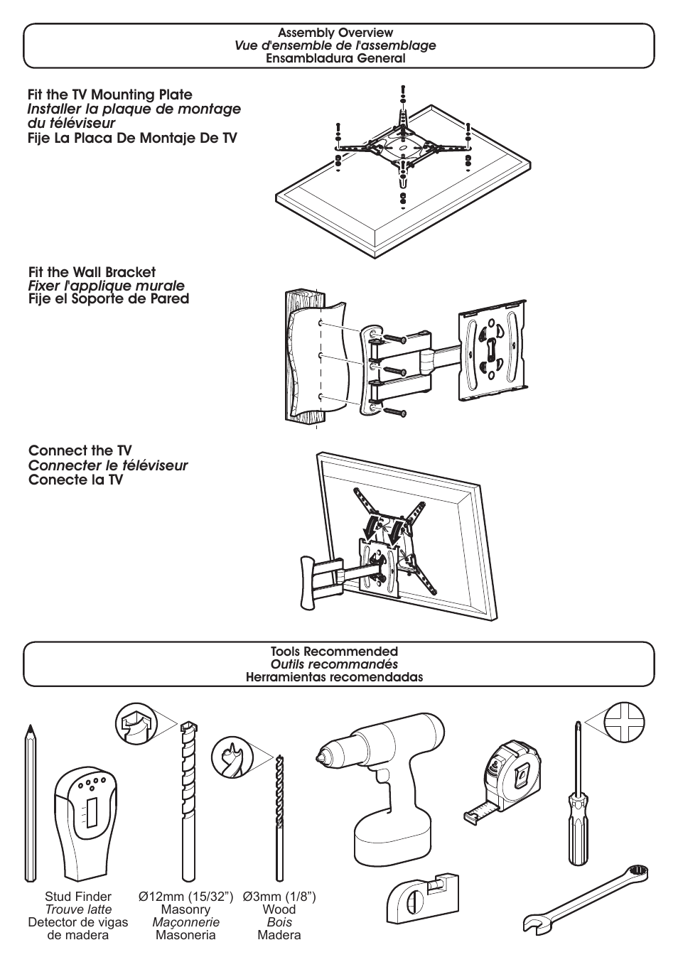 AVF Group GL404: TV Wall Mount User Manual | Page 2 / 12