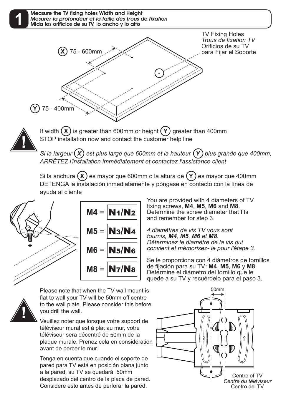 AVF Group GL604: TV Wall Mount User Manual | Page 5 / 14