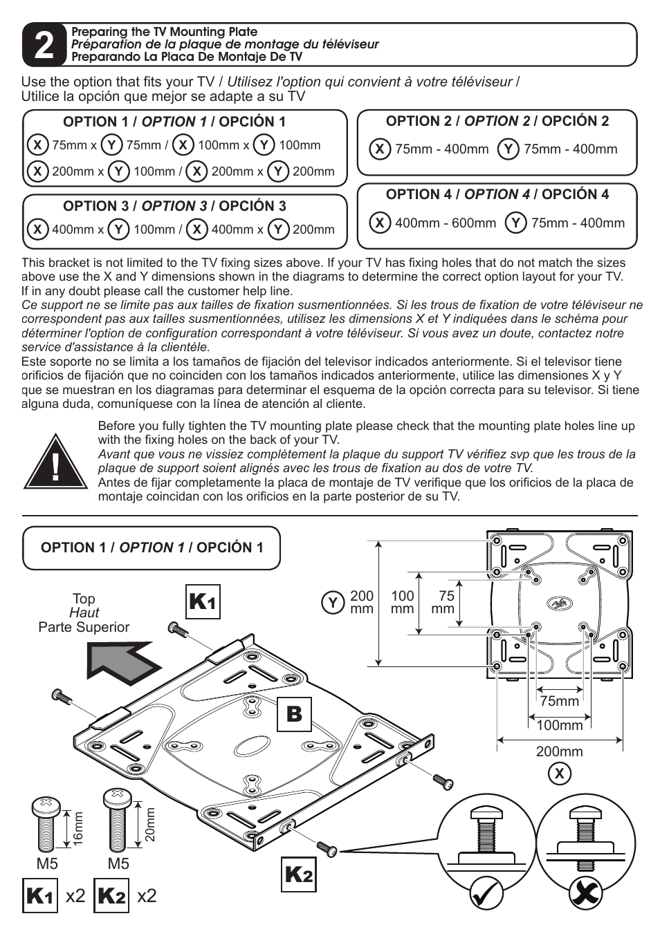 AVF Group GL604: TV Wall Mount User Manual | Page 6 / 14