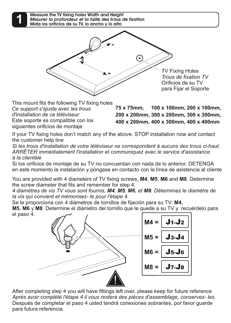 AVF Group ZNL454: TV Wall Mount User Manual | Page 6 / 16
