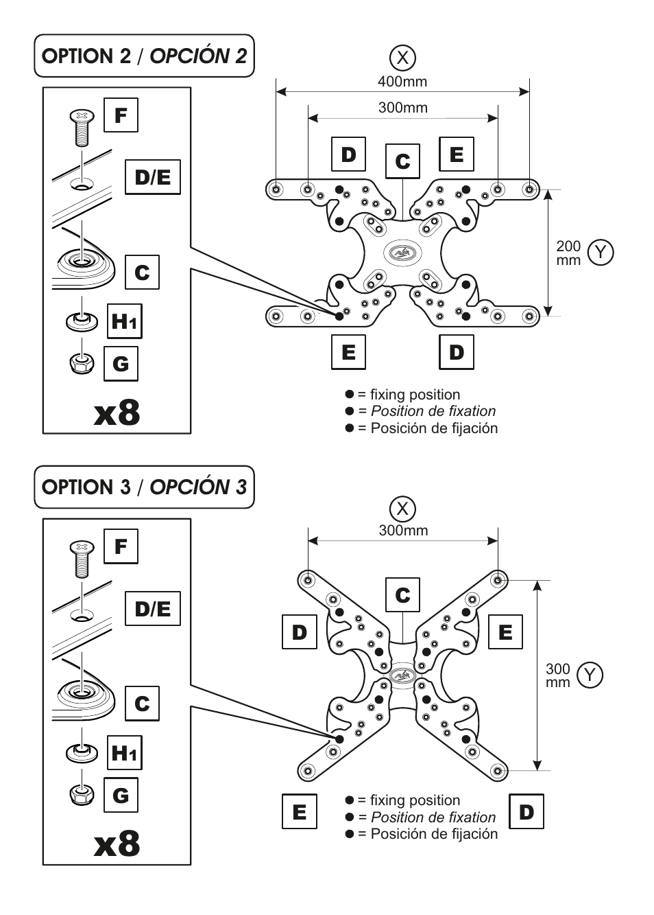 AVF Group ZNL454: TV Wall Mount User Manual | Page 8 / 16