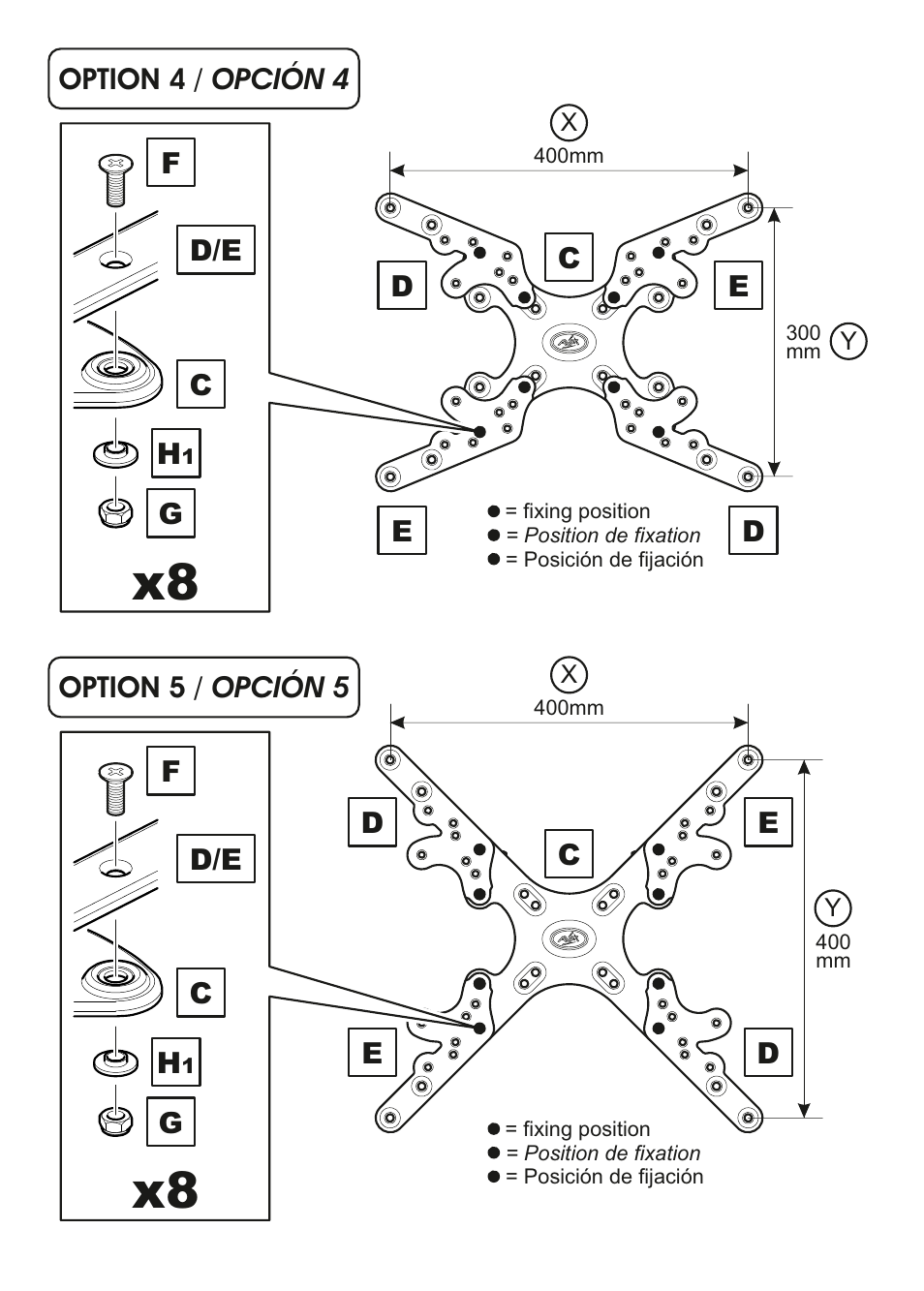 AVF Group ZNL454: TV Wall Mount User Manual | Page 9 / 16
