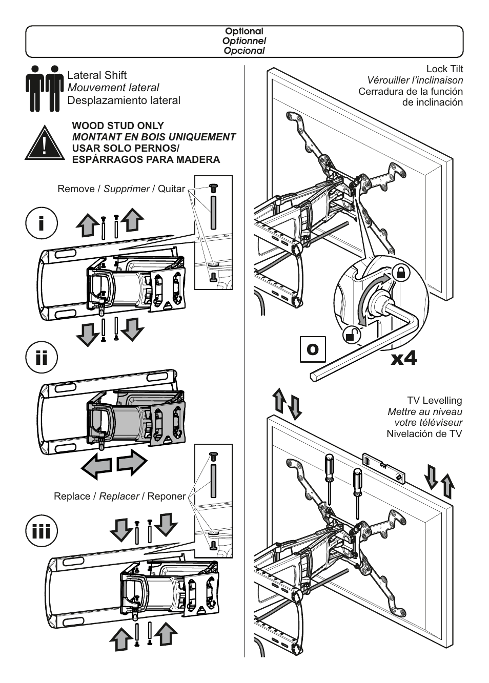 Iii x4 | AVF Group ZNL655: TV Wall Mount User Manual | Page 16 / 16