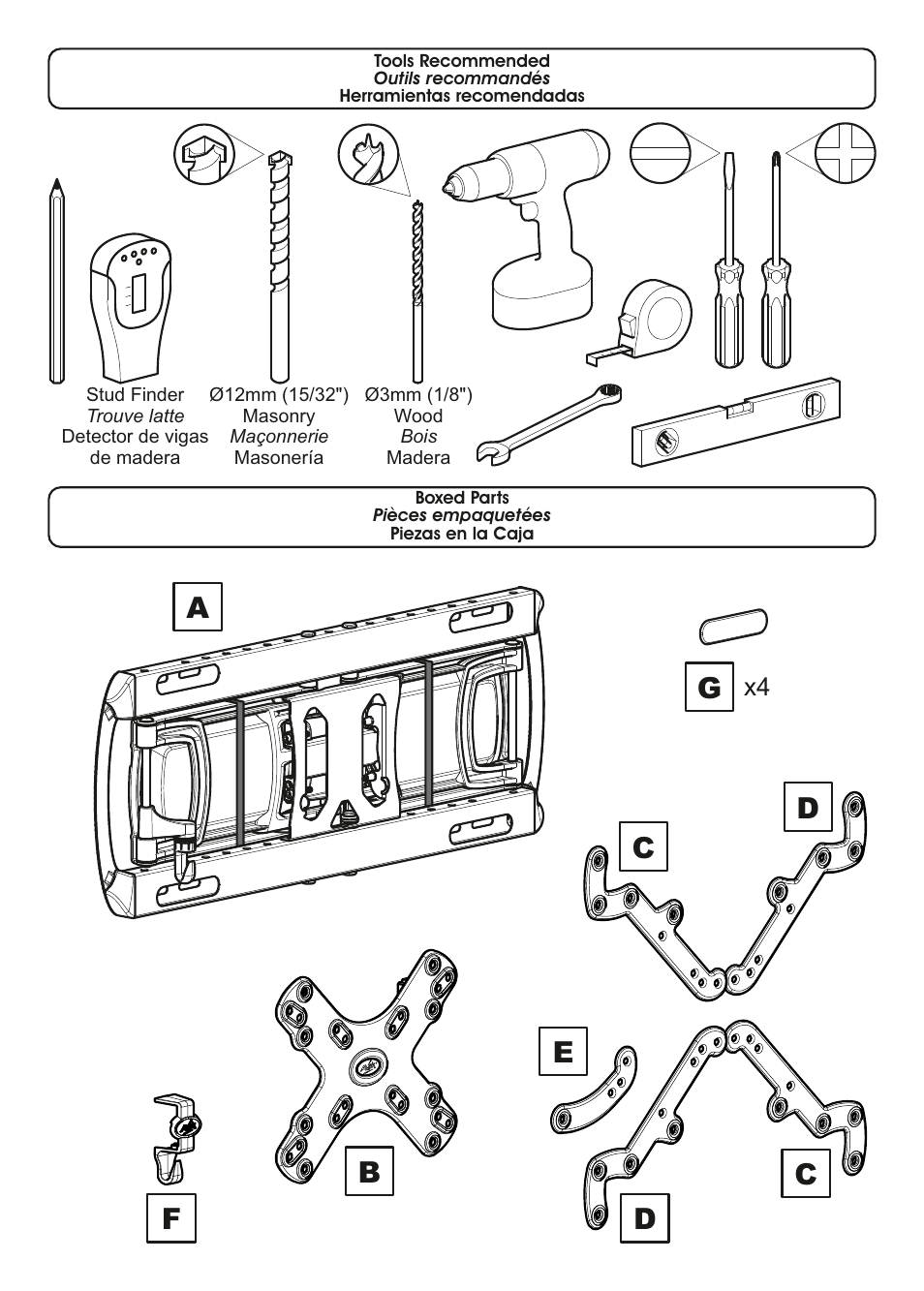 AVF Group ZNL655: TV Wall Mount User Manual | Page 4 / 16