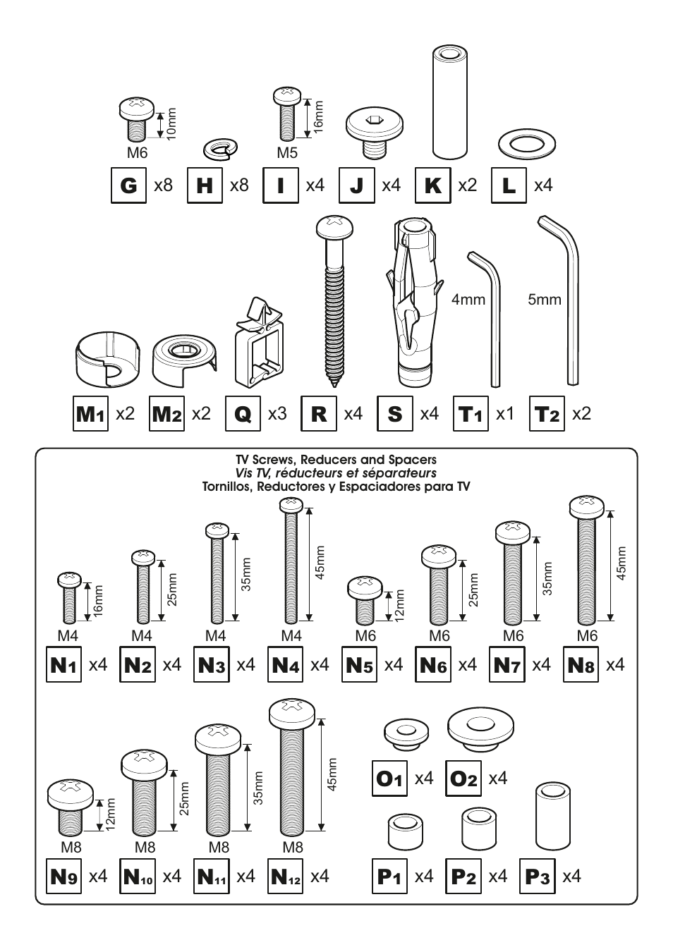 AVF Group YUL404: TV Mount User Manual | Page 5 / 16