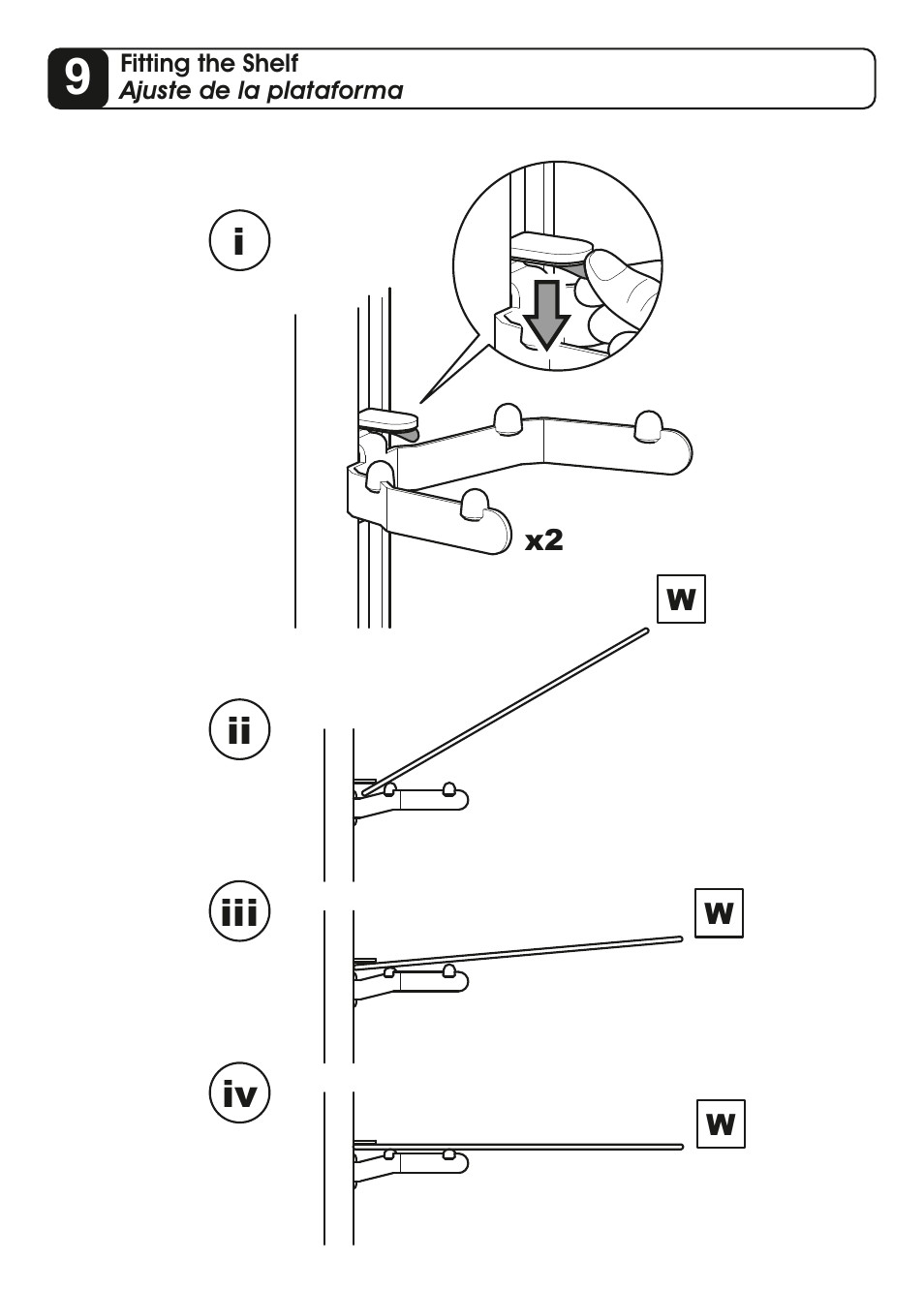 Ii iii iv i | AVF Group ESL422B: Flat Panel TV Mount with AV Shelving User Manual | Page 13 / 16