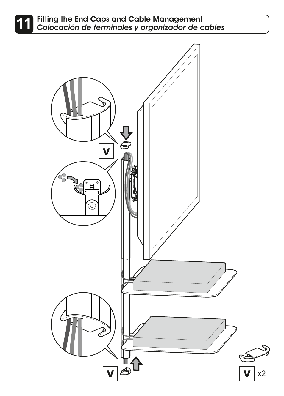AVF Group ESL422B: Flat Panel TV Mount with AV Shelving User Manual | Page 15 / 16