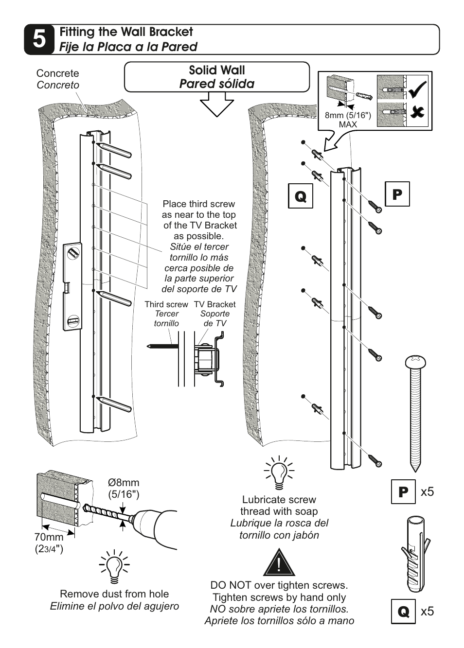 AVF Group ESL422B: Flat Panel TV Mount with AV Shelving User Manual | Page 8 / 16