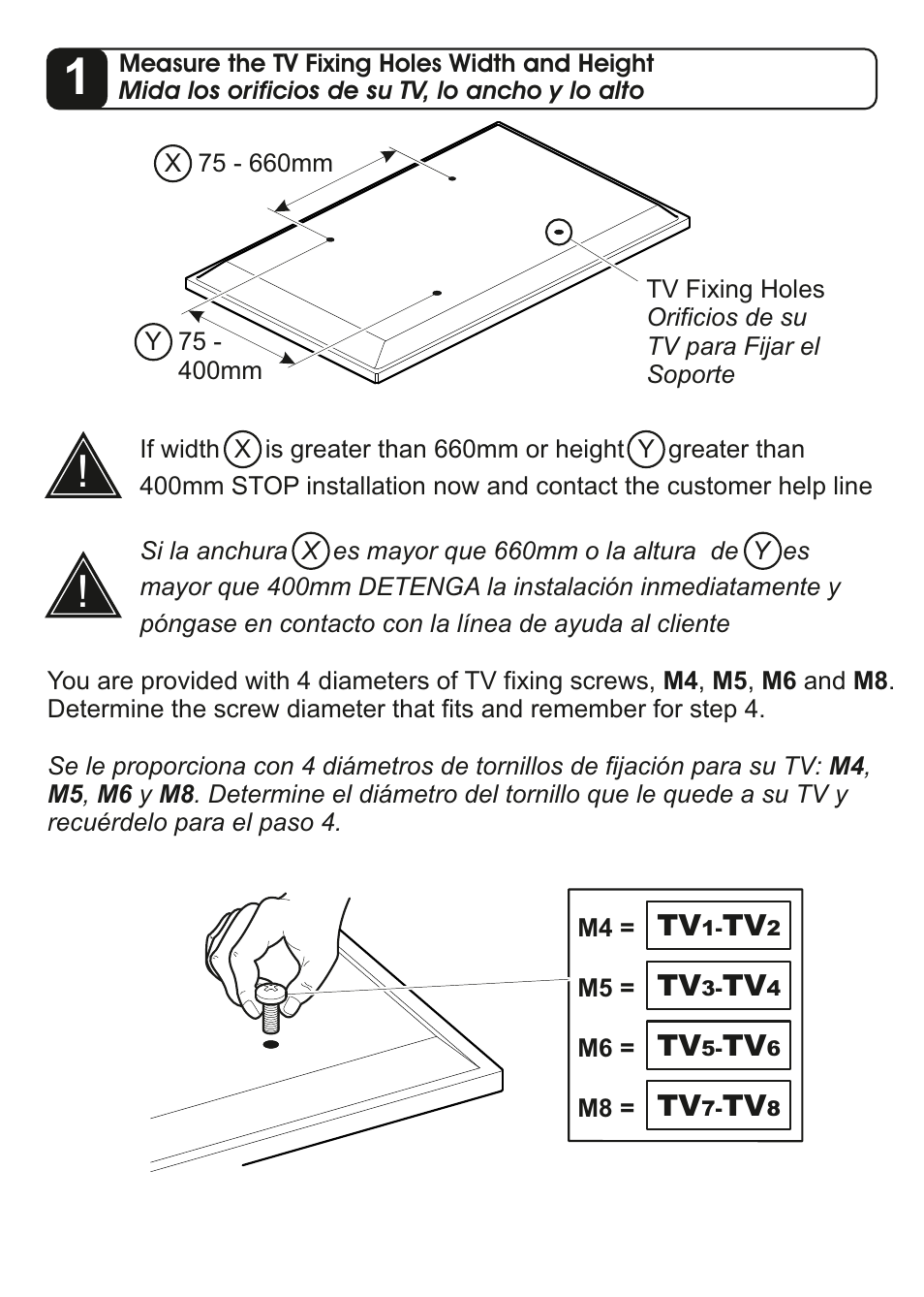 AVF Group ESL822B: Flat Panel TV Mount with AV Shelving User Manual | Page 4 / 16