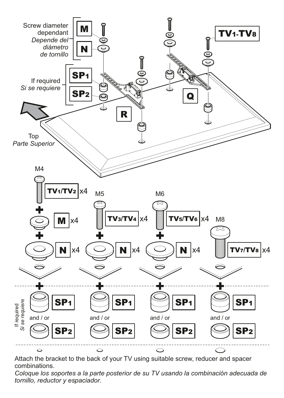 AVF Group ESL822B: Flat Panel TV Mount with AV Shelving User Manual | Page 7 / 16