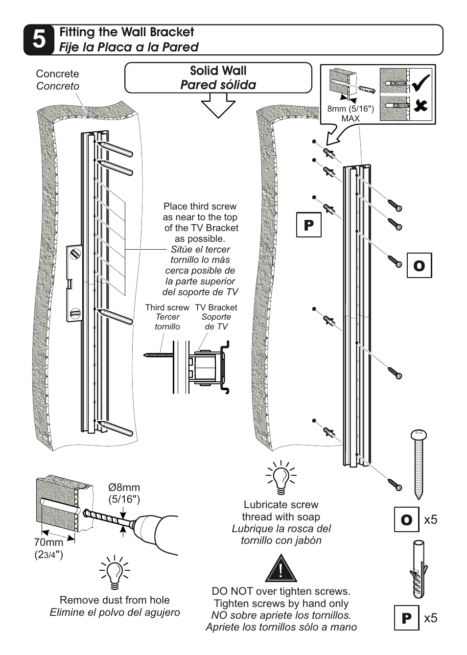 AVF Group ESL822B: Flat Panel TV Mount with AV Shelving User Manual | Page 8 / 16