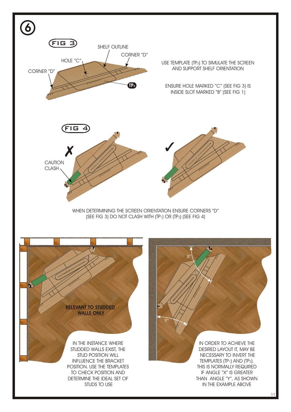 Fig 3, Fig 4 | AVF Group NXL4502PB: Cornermount User Manual | Page 11 / 24