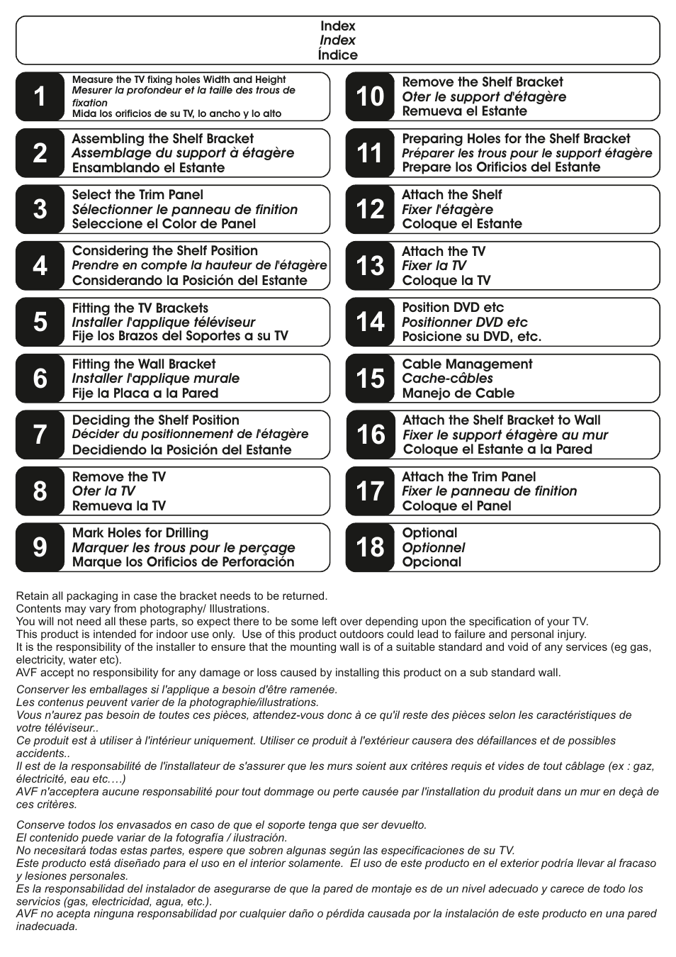 AVF Group PSL911-T: Ultimate All-in-one User Manual | Page 3 / 16