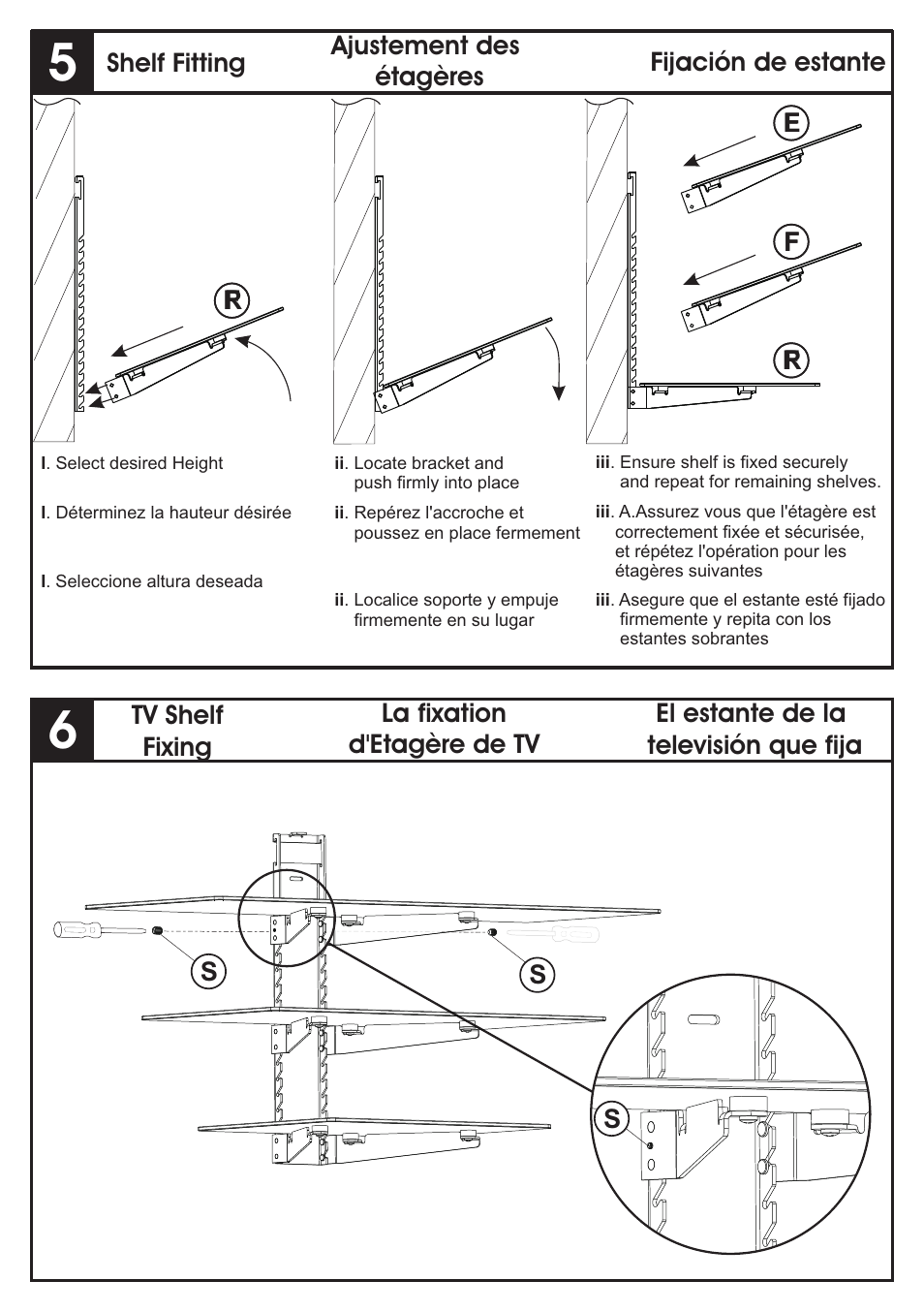 AVF Group US963PB: Wall Mounted Glass Shelving System User Manual | Page 5 / 9