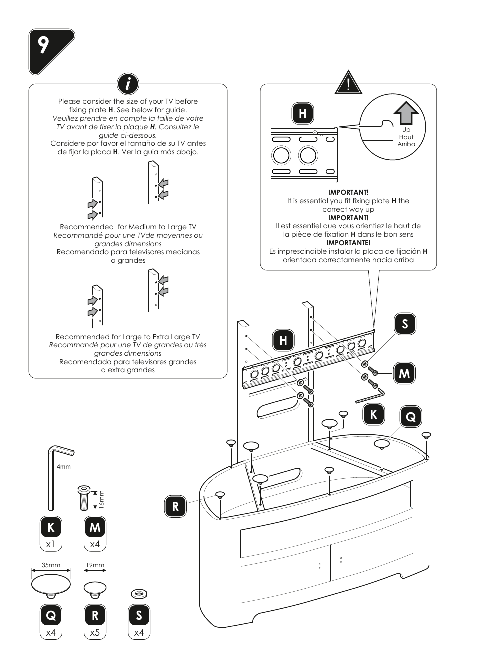 Rs m q | AVF Group FSL1000BLEO: Blenheim User Manual | Page 9 / 12