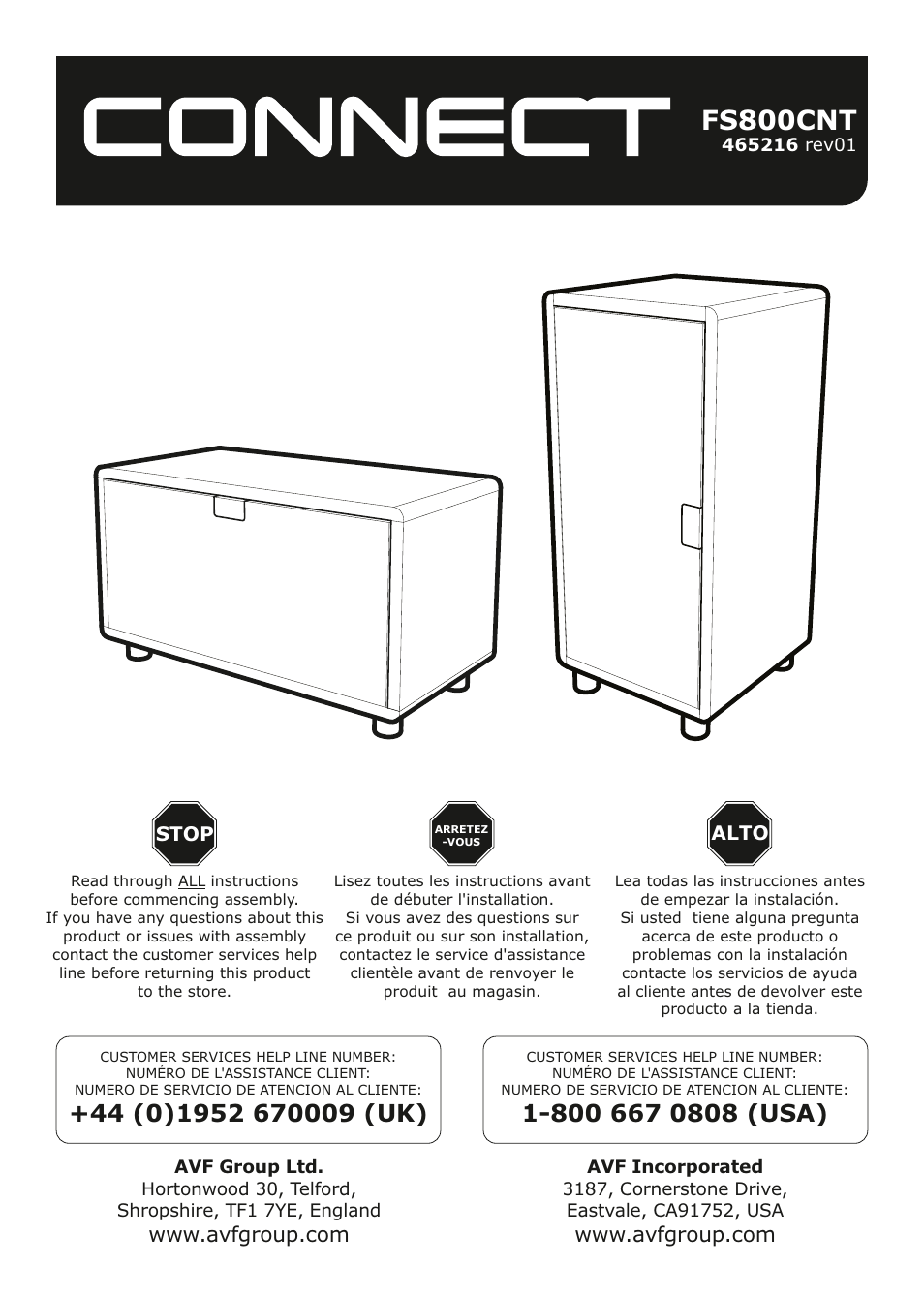 AVF Group FS800CNTO-WH: CONNECT User Manual | 16 pages
