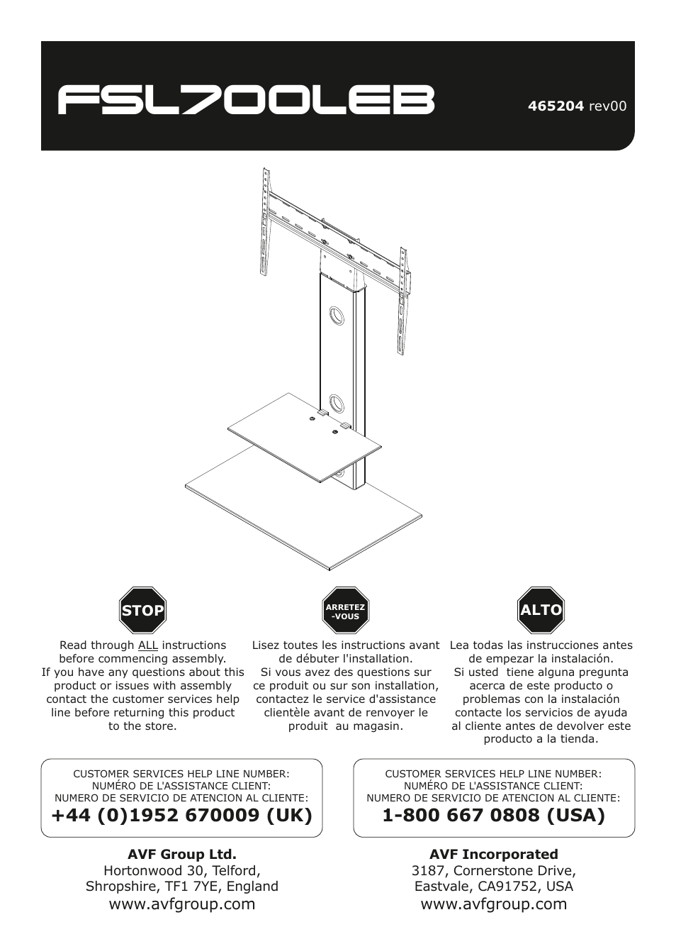 AVF Group FSL700LEB: Lesina User Manual | 11 pages