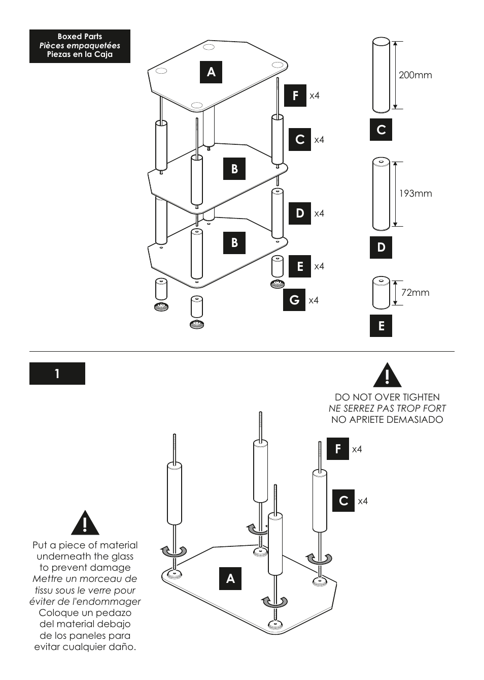 AVF Group SDC600: TV Stand User Manual | Page 3 / 4