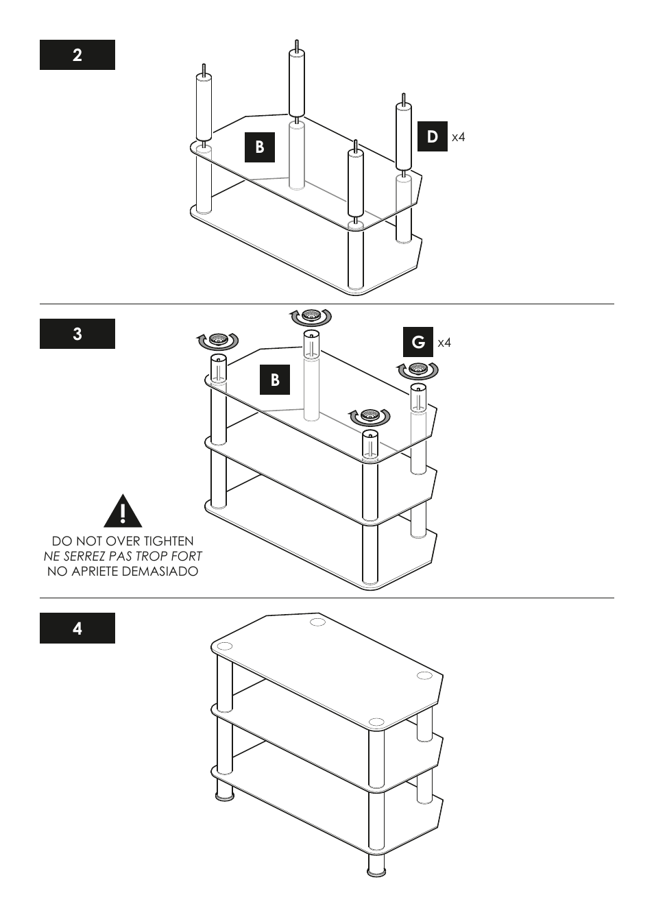 AVF Group SDC800: Glass TV Stand User Manual | Page 4 / 4