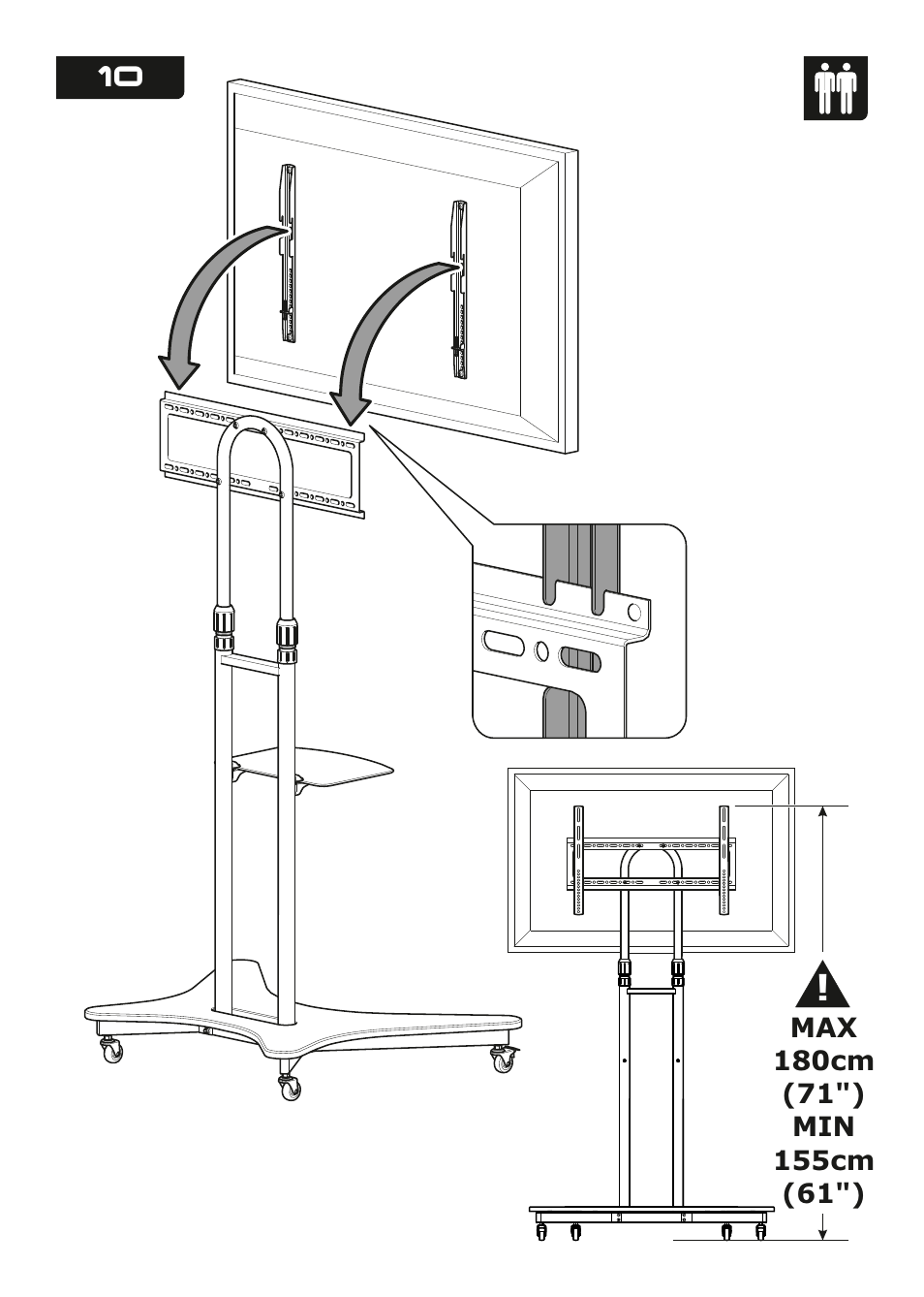 AVF Group WFSL600: Mobile TV Cart User Manual | Page 10 / 12