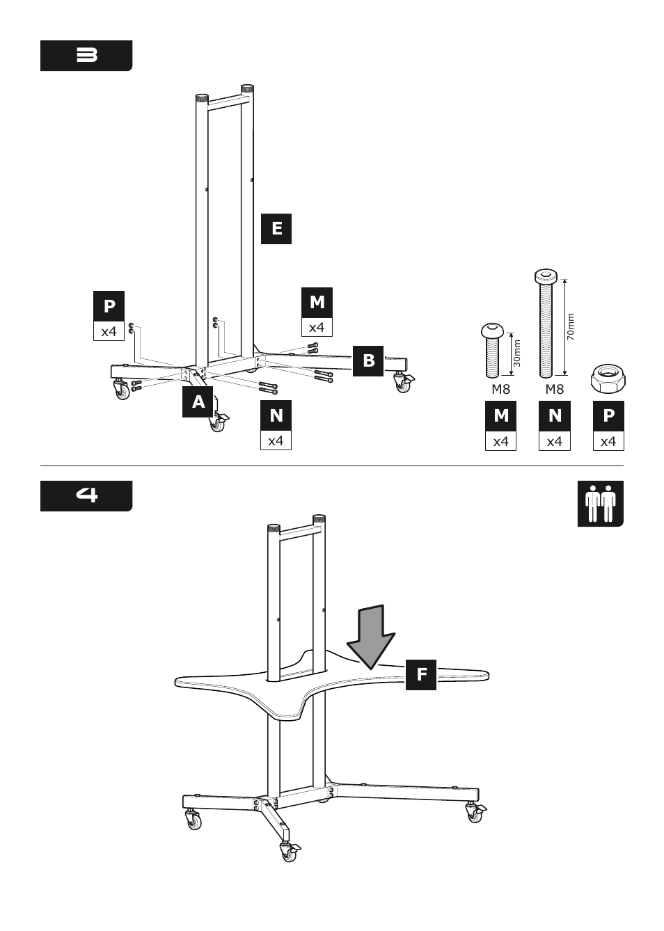 AVF Group WFSL600: Mobile TV Cart User Manual | Page 5 / 12