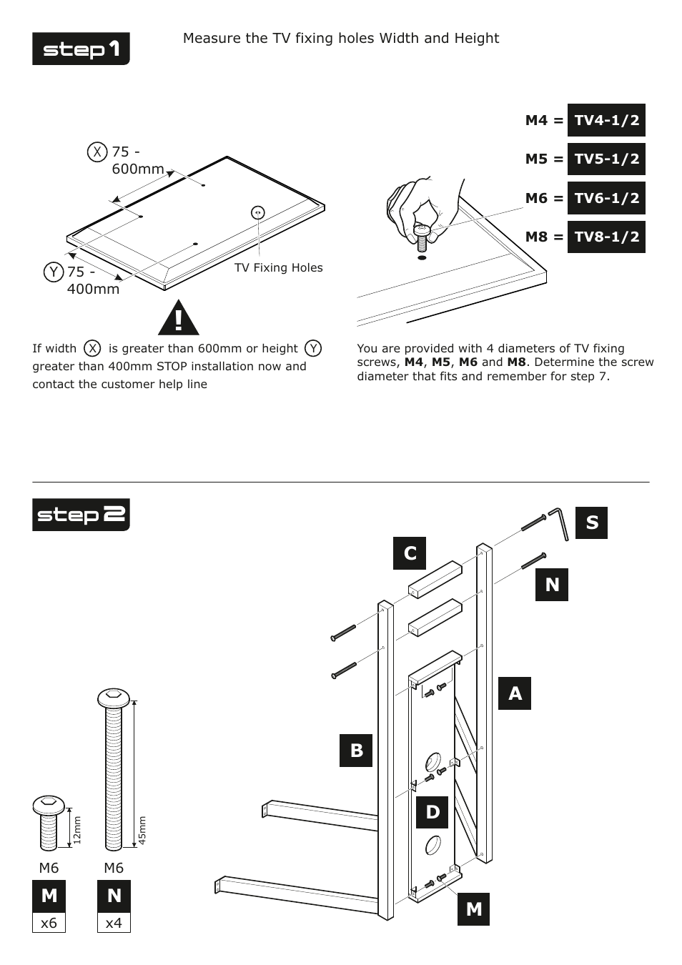 Step, Dstep | AVF Group FSL1050GAB: Garda User Manual | Page 4 / 8