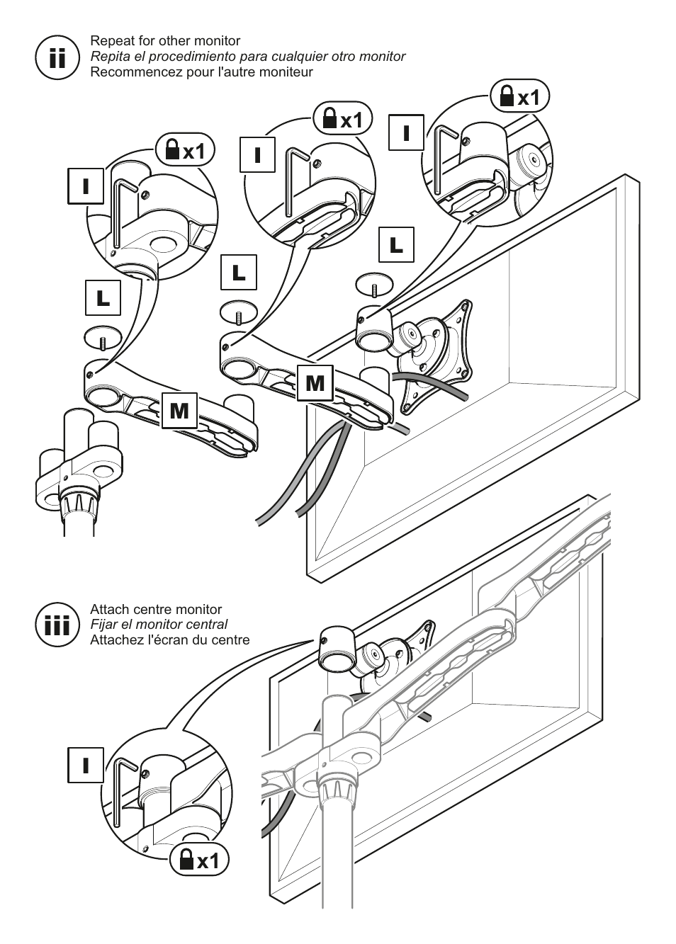 Ii iii | AVF Group MRC1304: Monitor Desk Mount User Manual | Page 10 / 12