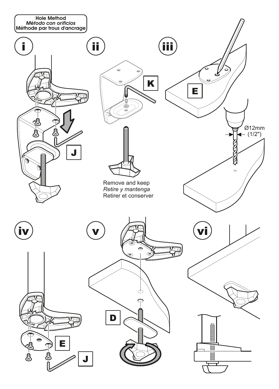 Vvi iv | AVF Group MRC1304: Monitor Desk Mount User Manual | Page 6 / 12