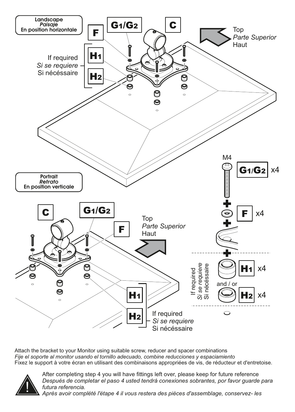 AVF Group MRC1404: Monitor Desk Mount User Manual | Page 8 / 12