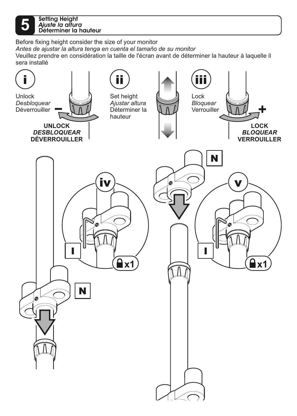 Iv v | AVF Group MRC1404: Monitor Desk Mount User Manual | Page 9 / 12