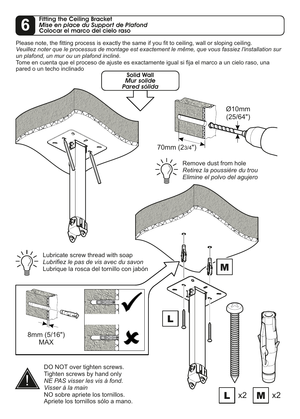 AVF Group PP703: Universal Projector Mount User Manual | Page 10 / 15