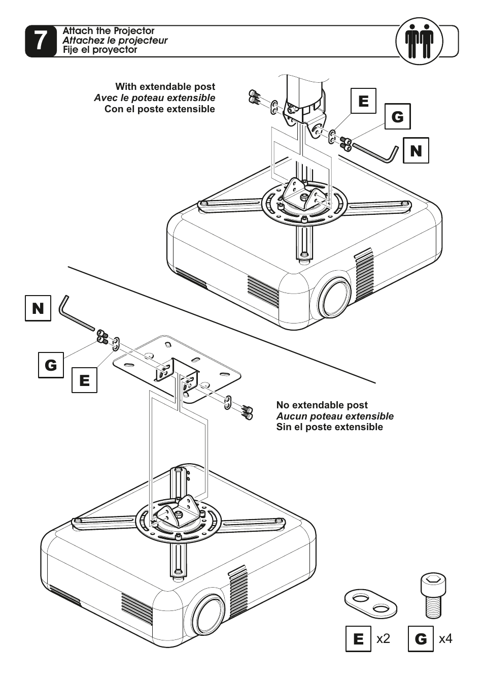 AVF Group PP703: Universal Projector Mount User Manual | Page 12 / 15