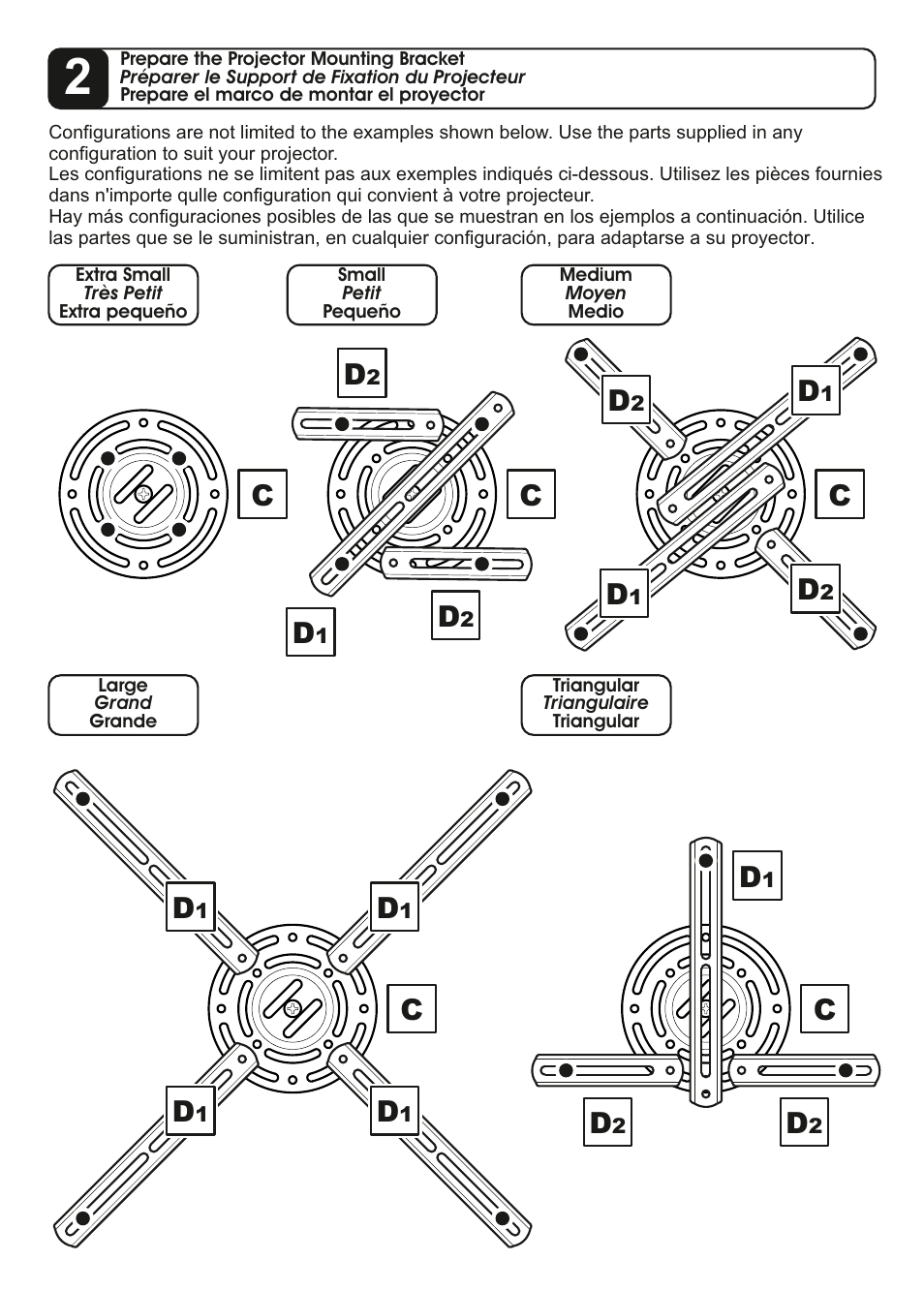 AVF Group PP703: Universal Projector Mount User Manual | Page 5 / 15