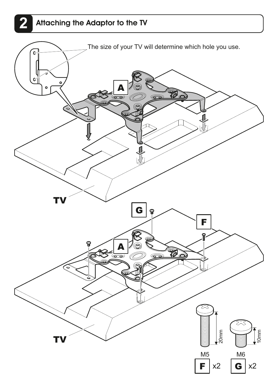 AVF Group P6432: Sony W6 above 25-50" TVs Adapter Kit User Manual | Page 4 / 4
