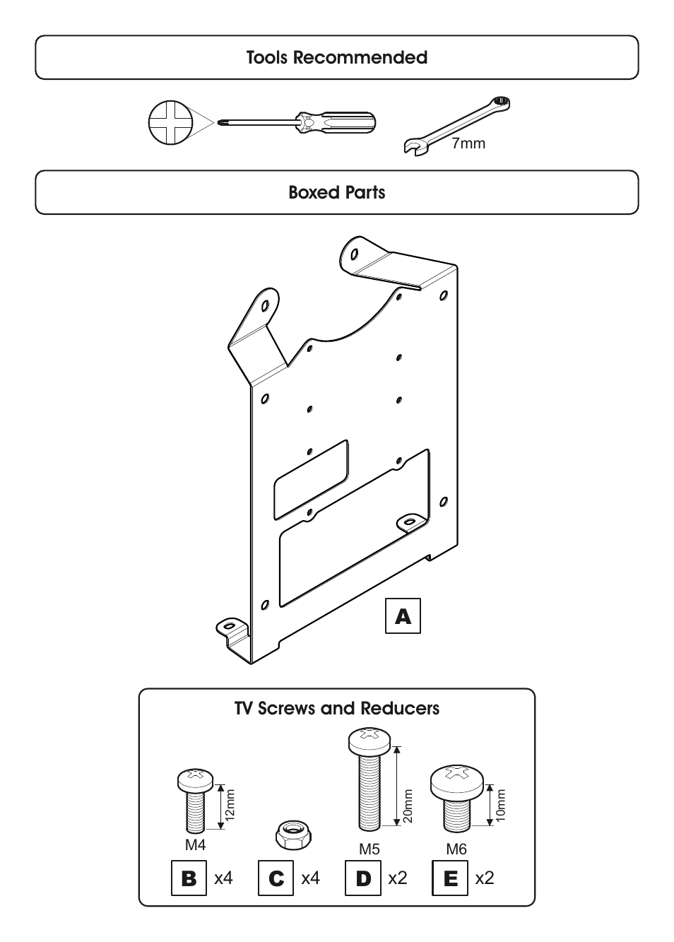 AVF Group P6437: Sony W6 24" TVs Adapter Kit User Manual | Page 2 / 4