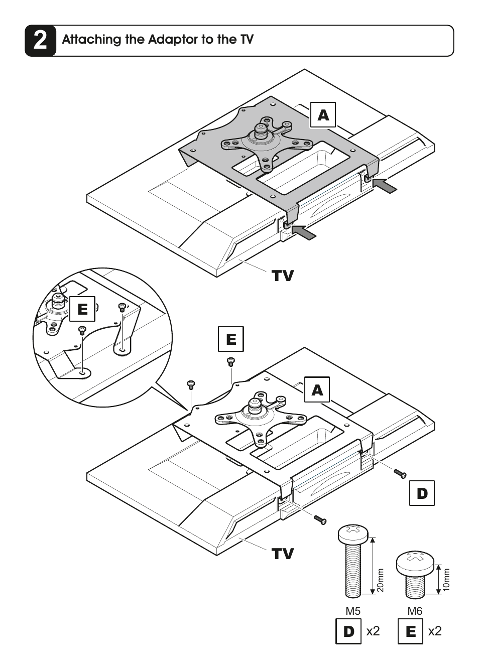 AVF Group P6437: Sony W6 24" TVs Adapter Kit User Manual | Page 4 / 4