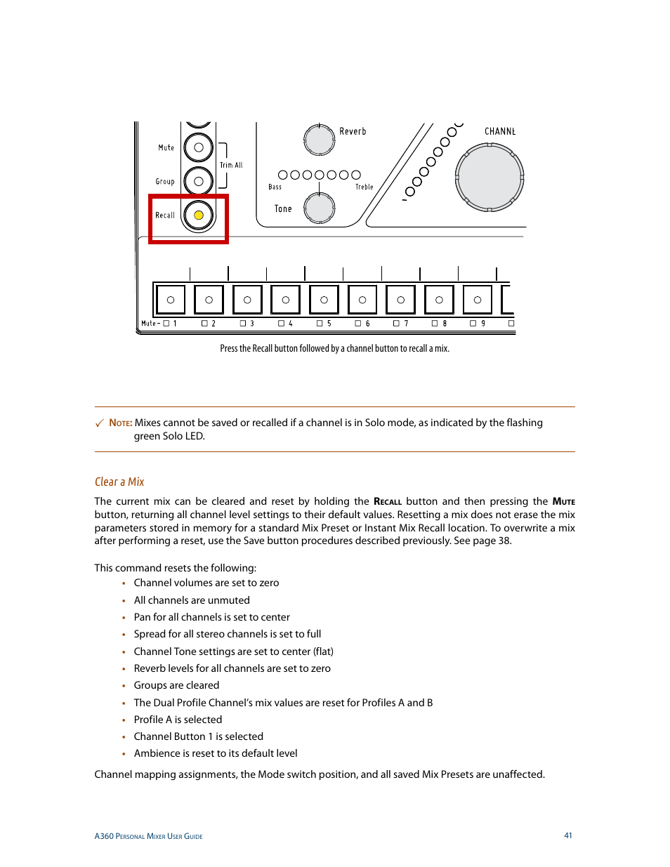 Clear a mix | Aviom A360 User Manual | Page 50 / 89