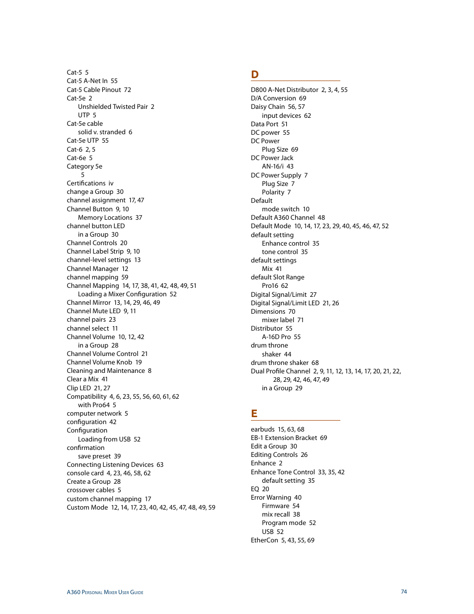 Aviom A360 User Manual | Page 83 / 89