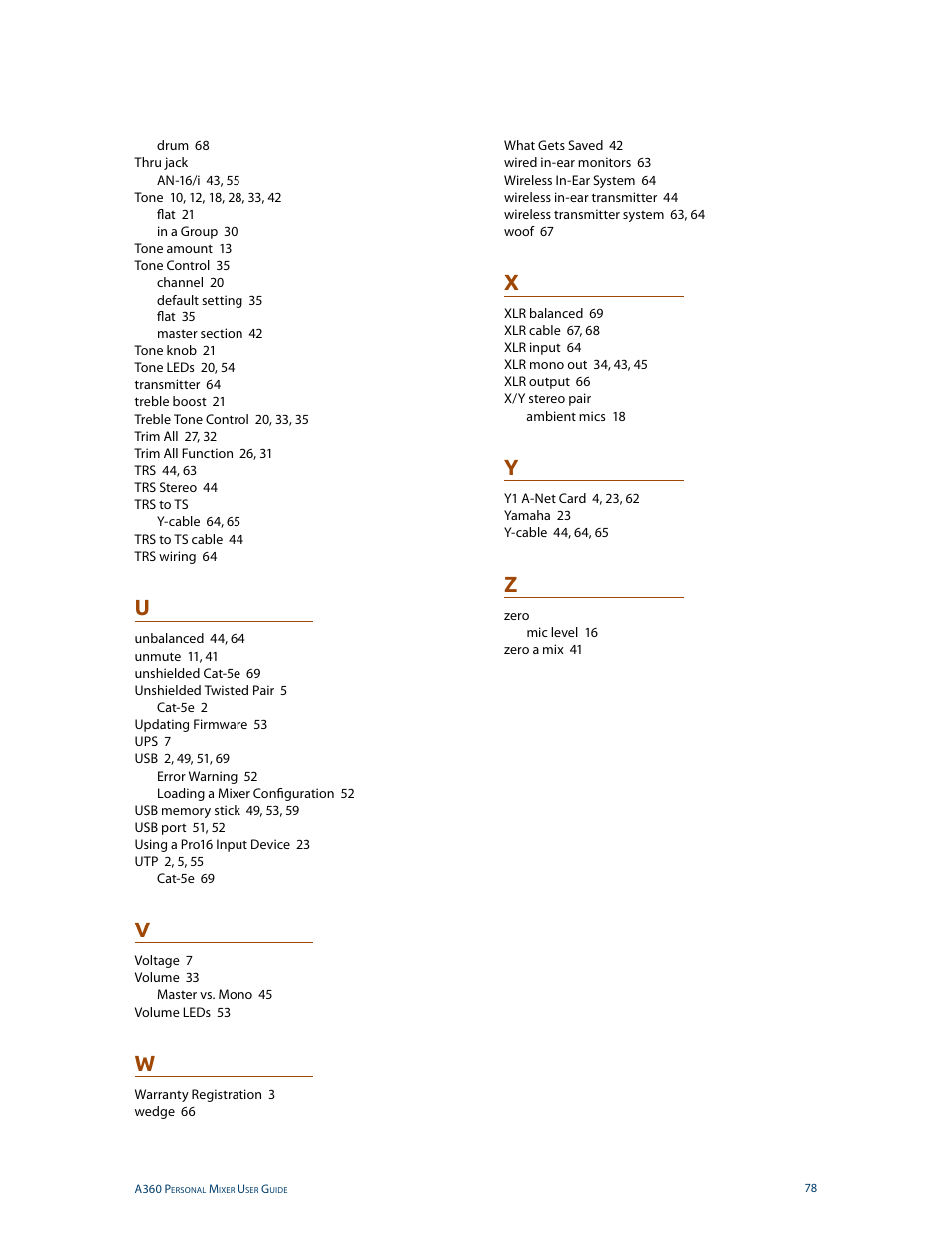 Aviom A360 User Manual | Page 87 / 89