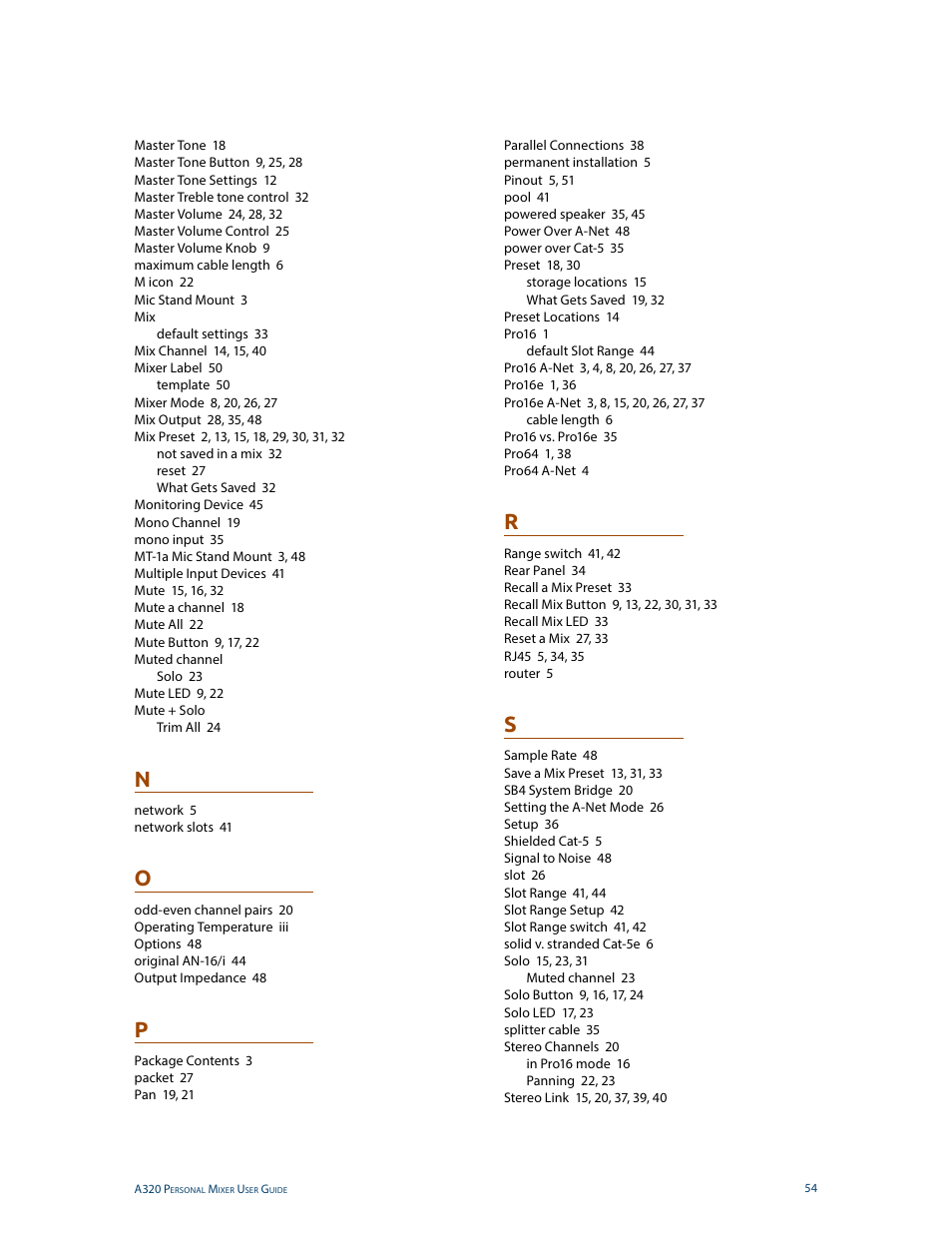 Aviom A320 User Manual | Page 63 / 66