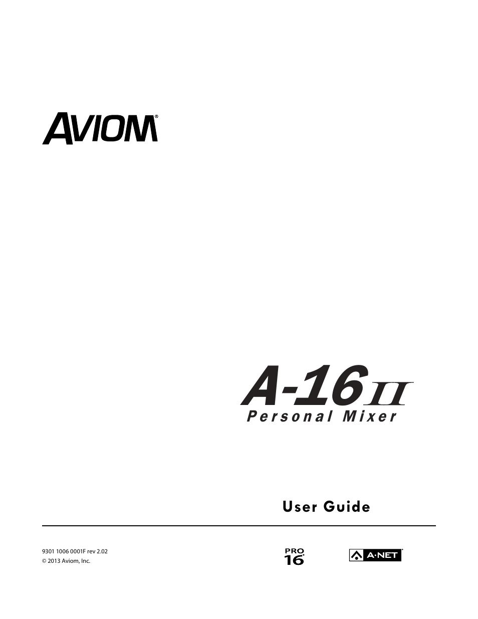 Aviom A-16II User Manual | 53 pages