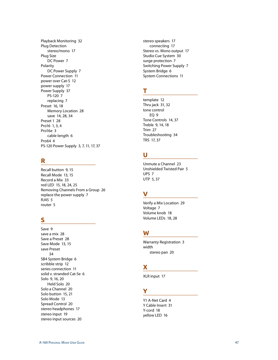 Aviom A-16II User Manual | Page 51 / 53