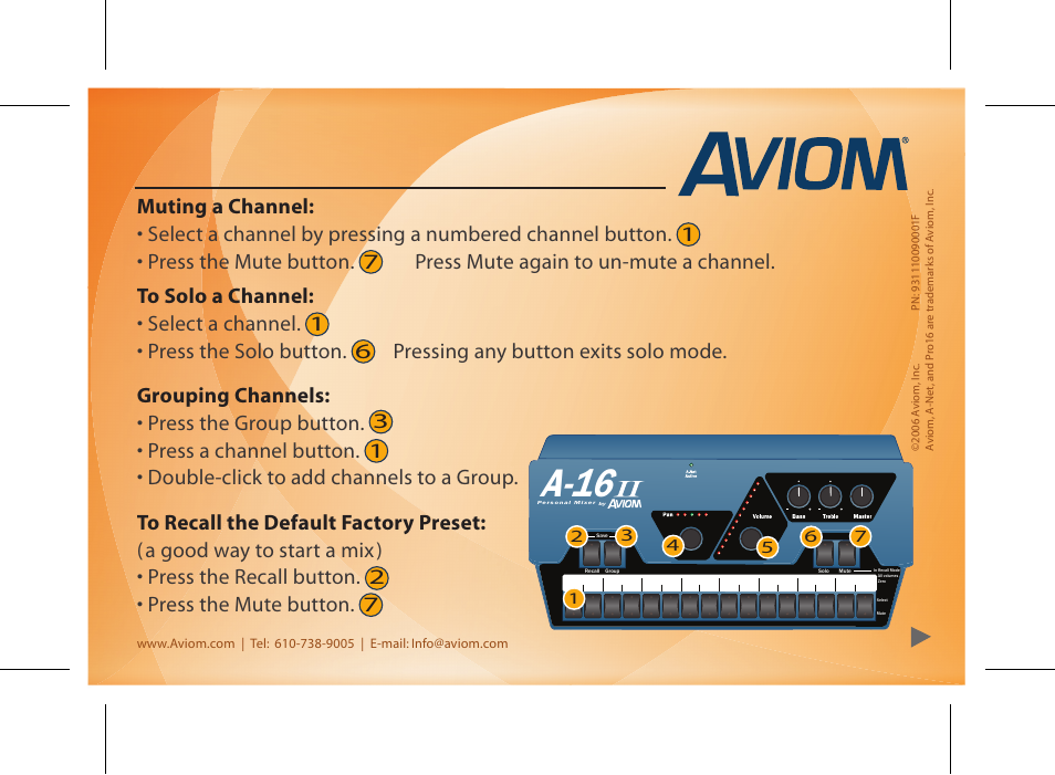 A-16 | Aviom A-16II User Manual | Page 2 / 2