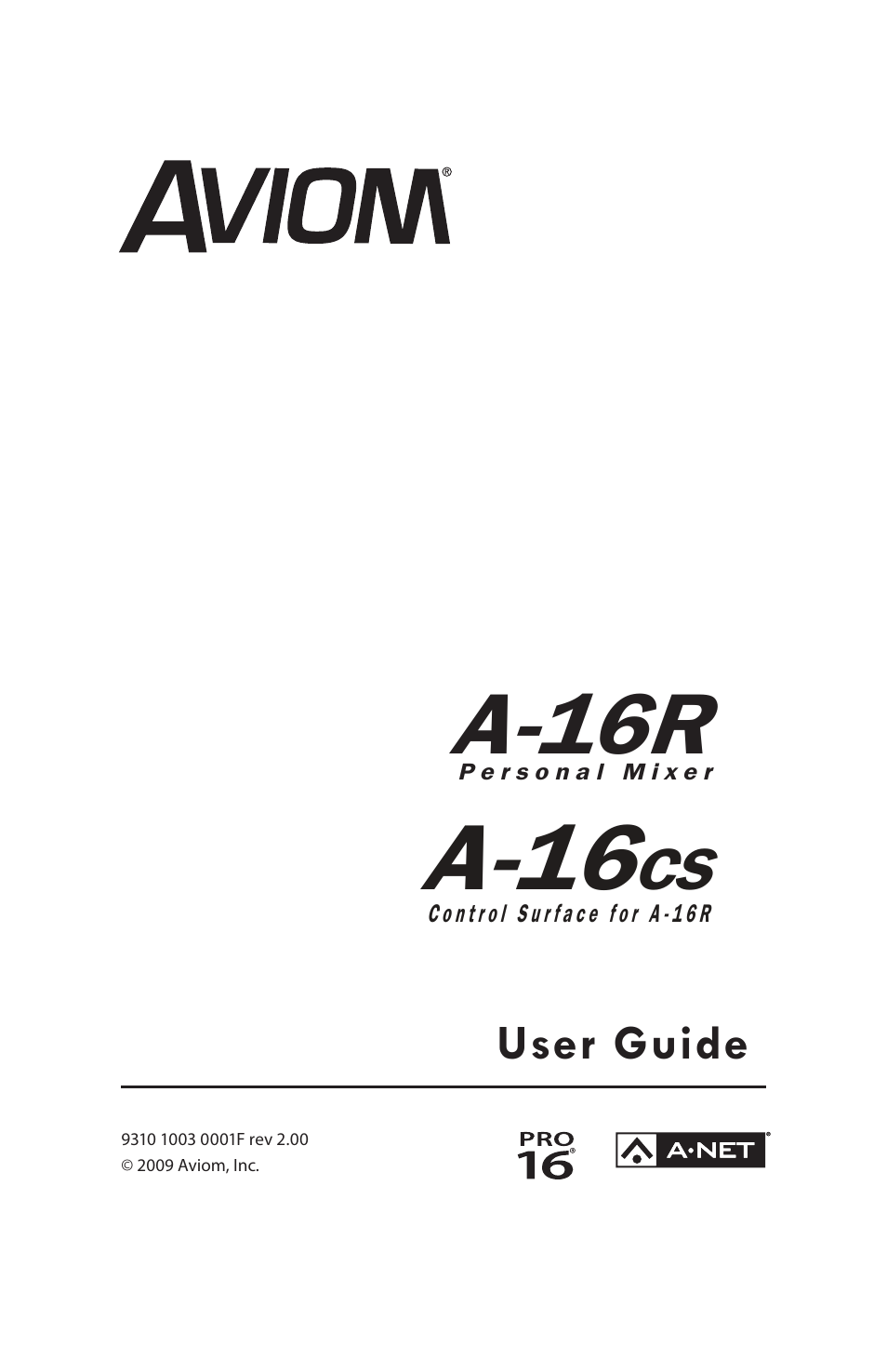 Aviom A-16R/A-16CS User Manual | 98 pages